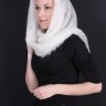 Женский пуховый платок на голову или шею, ажурная паутинка ручной работы лучших мастеров 220
